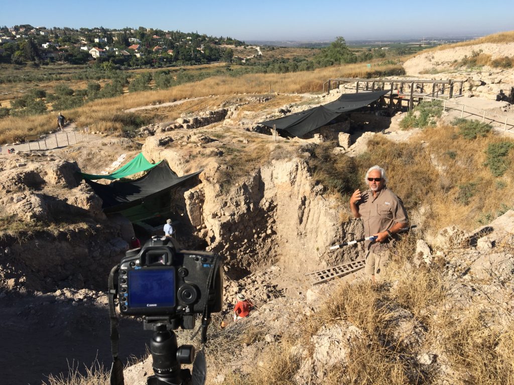 Israel Archaeology Tel Gezer Filming