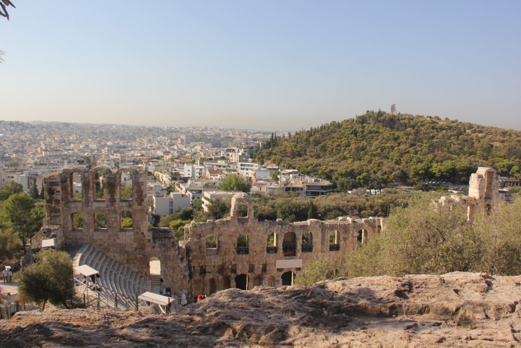 Athens parthenon Odeon of Herodes Atticus Amphitheater landscape travel photo
