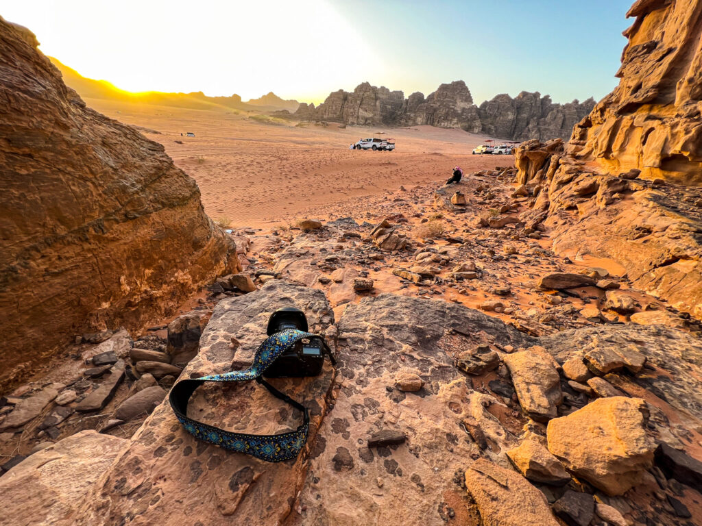 Canon DSLR Camera Jordan Wadi Rum Desert Sunset