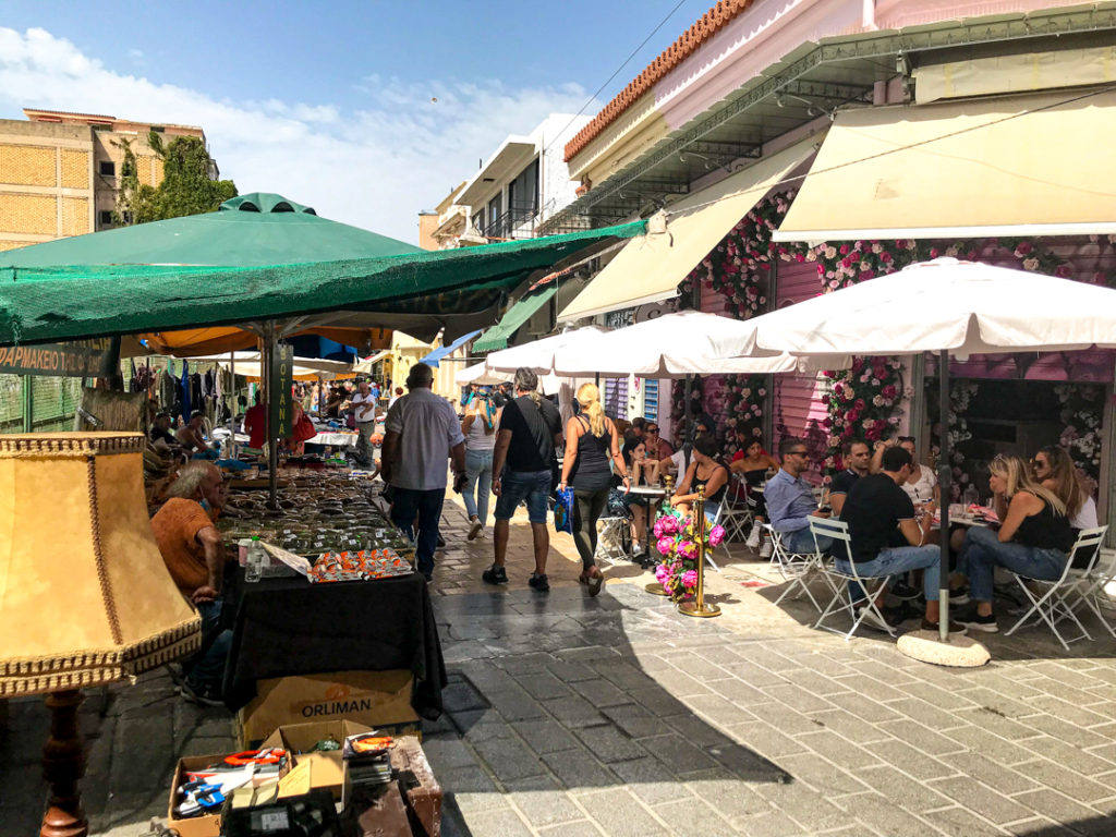 Athens, Greece streets food people
