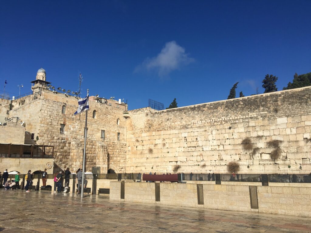 Jerusalem, Israel Western Wall, which is what remains of the second Jewish Temple from the Bible (built by Solomon)