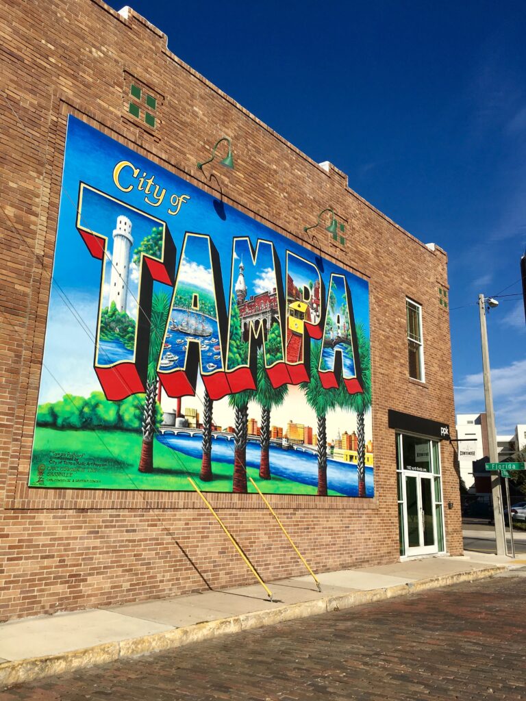 The best photography spots in Tampa, Florida: City Postcard Mural