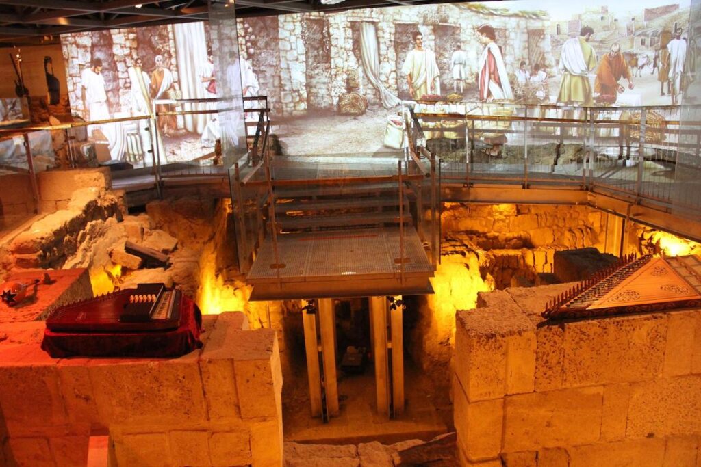 Underground archaeological museum in Old Yafo/Jaffa, Israel