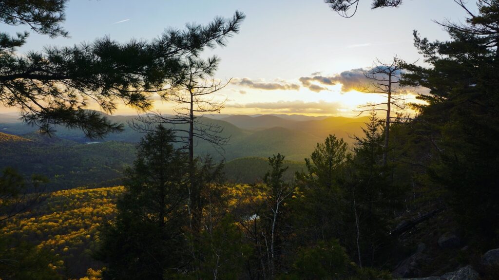 Adirondacks Crane Mountain in NY at sunrise