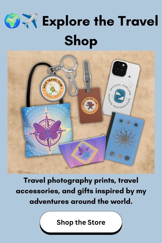 Explore the Mukikapup Travel Shop card with images of travel accessories
